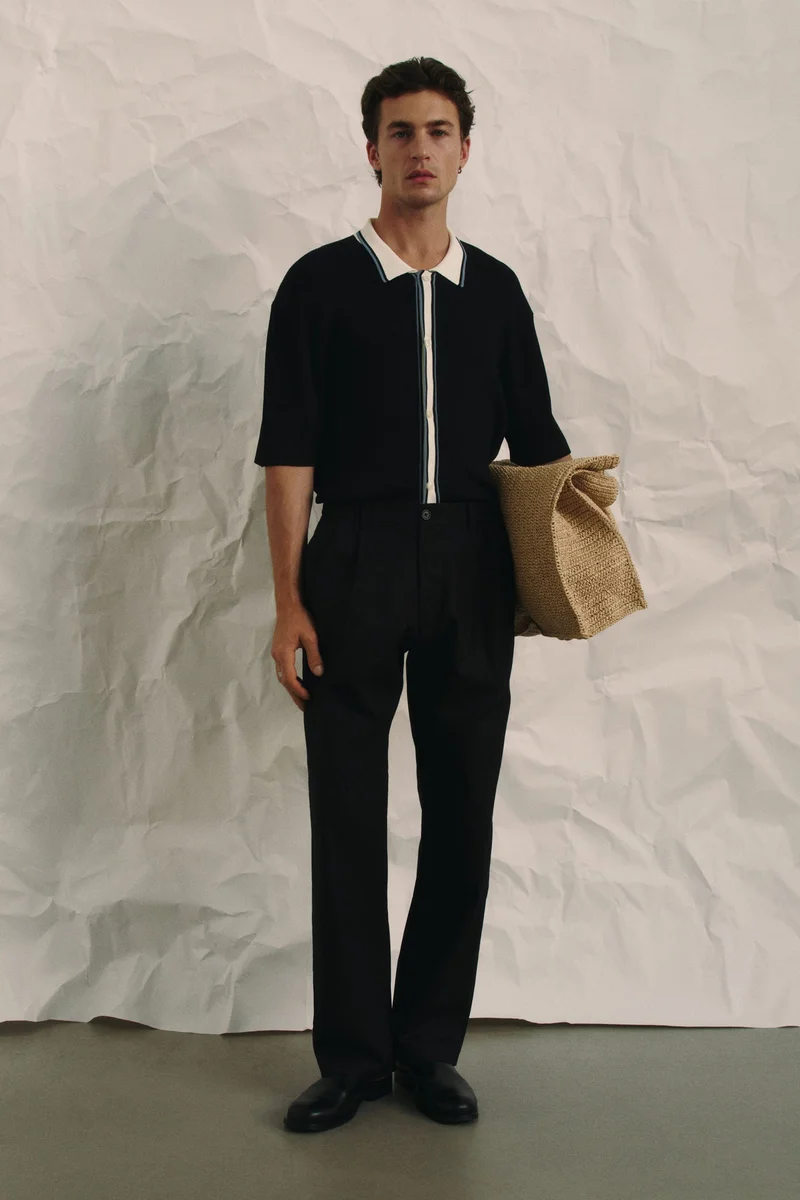 H&M Relaxed Fit Tailored linen-blend trousers