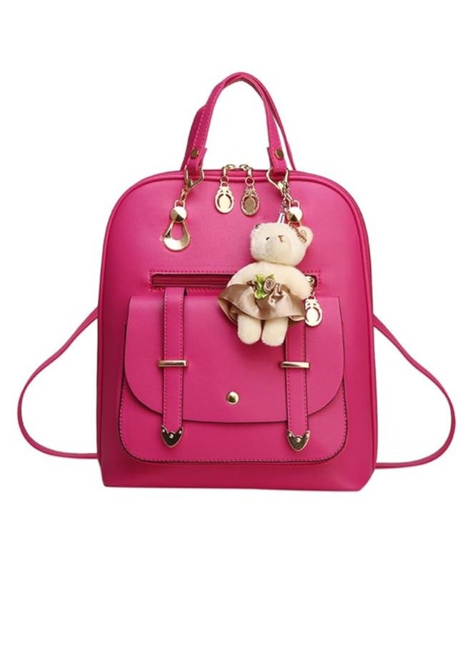 عربست حقيبة ظهر بتصميم على شكل دب لطيف وردي - Image 1
