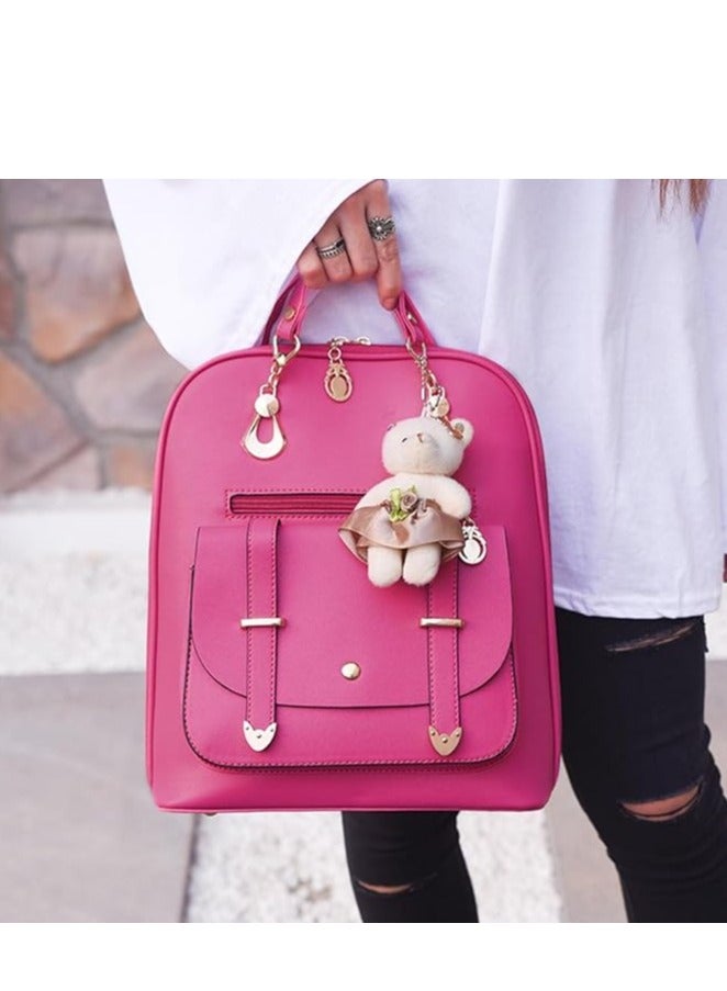 عربست حقيبة ظهر بتصميم على شكل دب لطيف وردي - Image 4