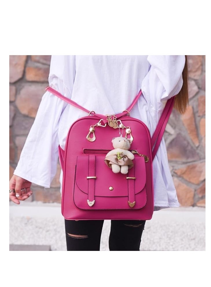 عربست حقيبة ظهر بتصميم على شكل دب لطيف وردي - Image 3