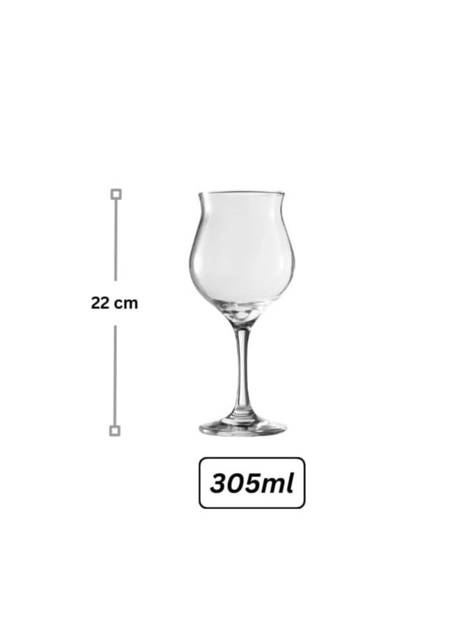 باساباتشي Pasabahce Wavy Cocktail Cup-305ml Set of 6 Cups - Image 3
