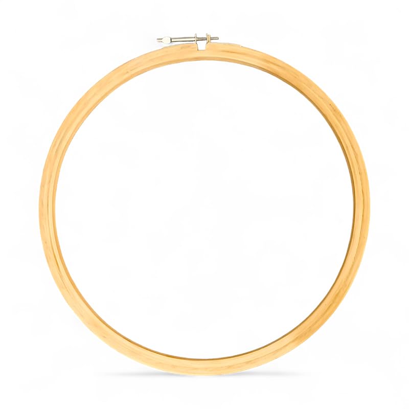 ADW CRAFT'S 14 INCH Embroidery Wooden Hoop(5 PLY, Pack of 1),Wooden Hoop Ring for Embroidery Kit,Wooden Embroidery Hoop Ring Frame,Wooden Frames for Craft Hoop Frame,Mini Wooden Hoop,Hand Embroidery Frame Wooden  - Image 1
