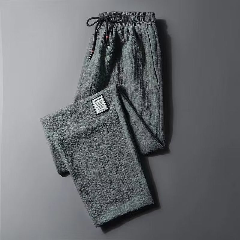 Construction site overalls mens pants mens summer ice silk work clothes summer quick-drying breathable ultra-thin K145 Gray  - Image 2