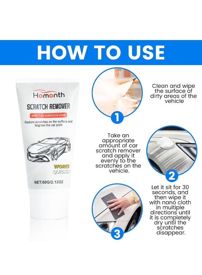 مزيل خدوش السيارة من قماش نانو سباركل، طقم إصلاح خدوش السيارات، مناديل نانو سباركل السحرية سهلة الاستخدام لإزالة خدوش السيارات - Image 2