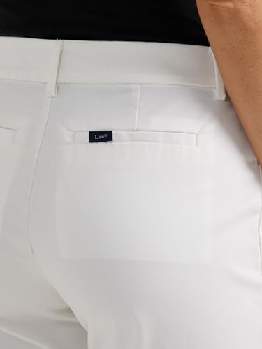 LEE بنطال لي النسائي المقاوم للتجاعيد بقصة مريحة وساق مستقيم باللون الأبيض الساطع 10 - Image 2