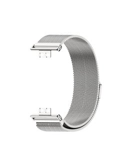 Fit 2 Watch Band Stainless Steel Milanese Clasp Magnetic Suction Three-bead Bamboo Texture Metal Wristband For HuaweiWatch-Color:MILAN MAGNETIC-SILVER-Specifications:For HuaweiFit3