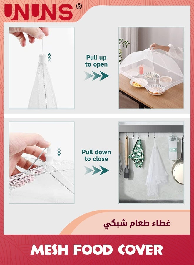 UNUNS Mesh Food Cover,Reusable Foldable Mesh Photo,Mosquito-Proof Transparent Food Cover,Outdoor Mesh Food Cover,Food Net,Outdoor Food Tent,100*60cm  - Image 3