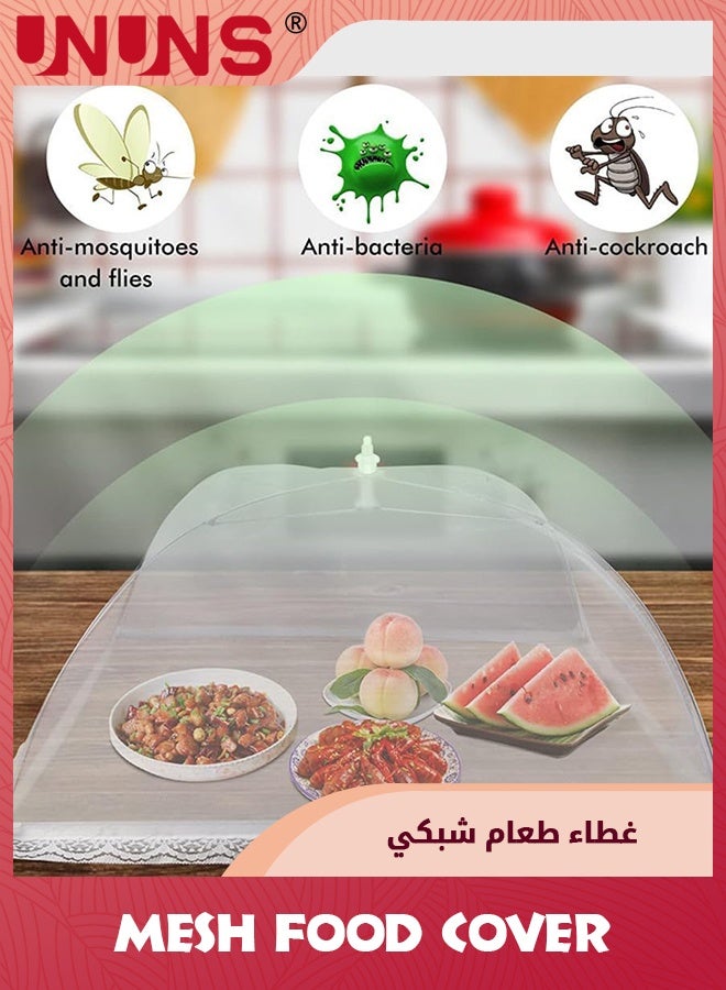 UNUNS Mesh Food Cover,Reusable Foldable Mesh Photo,Mosquito-Proof Transparent Food Cover,Outdoor Mesh Food Cover,Food Net,Outdoor Food Tent,100*60cm  - Image 2
