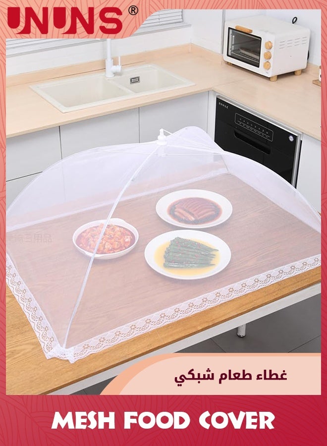 UNUNS Mesh Food Cover,Reusable Foldable Mesh Photo,Mosquito-Proof Transparent Food Cover,Outdoor Mesh Food Cover,Food Net,Outdoor Food Tent,100*60cm  - Image 5