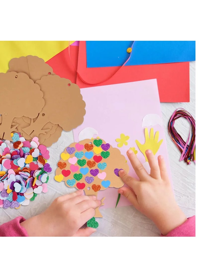 12 Piece Heart Tree Kit DIY Craft Creative Heart Shaped Tree Heart Valentine's Day DIY with Rope for DIY Child Adult Decoration Party Love Gift - Image 3