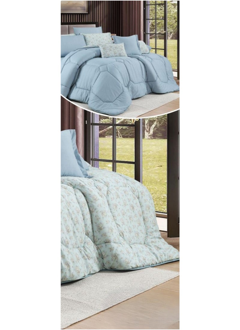 LOVERA 8 Pieces King Size Comforter Set, Soft and Durable Fabric, Modern Pattern  - Image 4