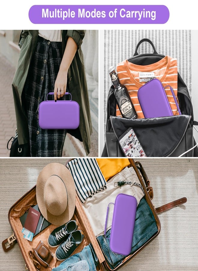 Canboc Travel Case for Portable Handheld Inhaler Nebulizer, Home Compression Nebulizer for Adults and Kids, Mesh Pocket fit Packets of Medication or Other Essentials, Purple (Case Only - Image 3