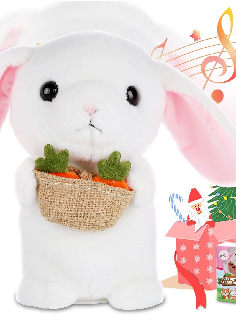 Generic - Interactive Talking Rabbit Plush Toy, Repeats Your Words, Dances and Shakes, Ideal Gift for Kids, Height: 7 Inches - Image 1