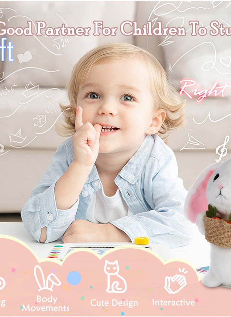 Generic - Interactive Talking Rabbit Plush Toy, Repeats Your Words, Dances and Shakes, Ideal Gift for Kids, Height: 7 Inches - Image 1