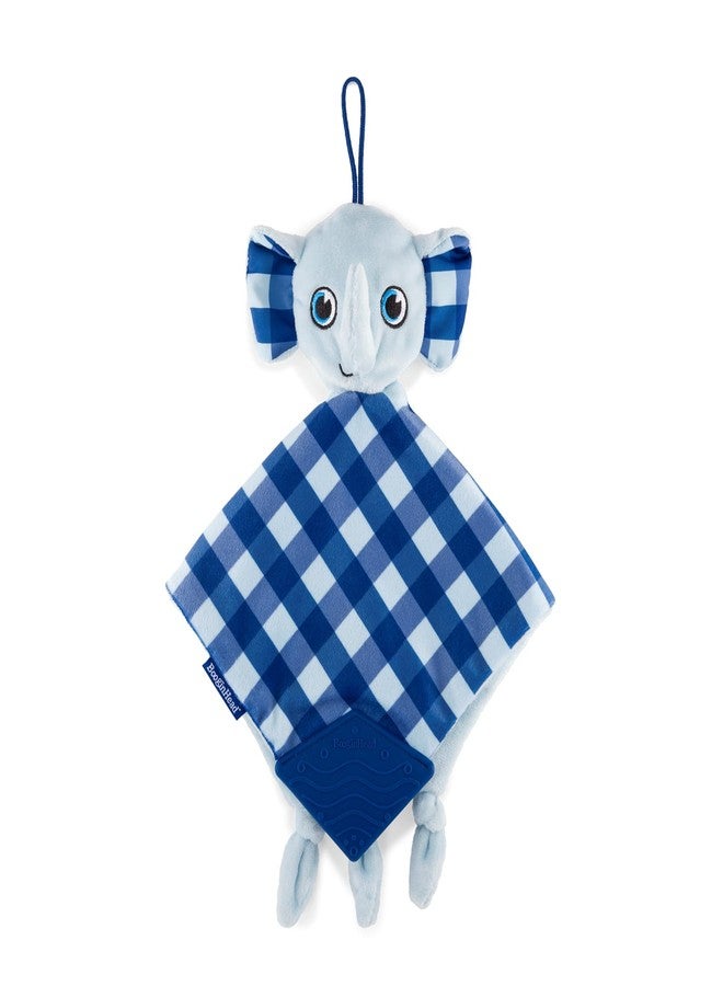 BooginHead Pacifier Holder Stuffed Animal Pacifier Lovey with Baby Teether, Elephant