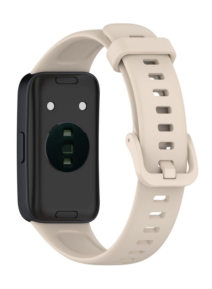 Huawei Band 8 / Huawei Band 9 Watch Band for Men Women Sport Watch Strap Lightweight Silicone Replacement Band (Ivory white) - Image 2