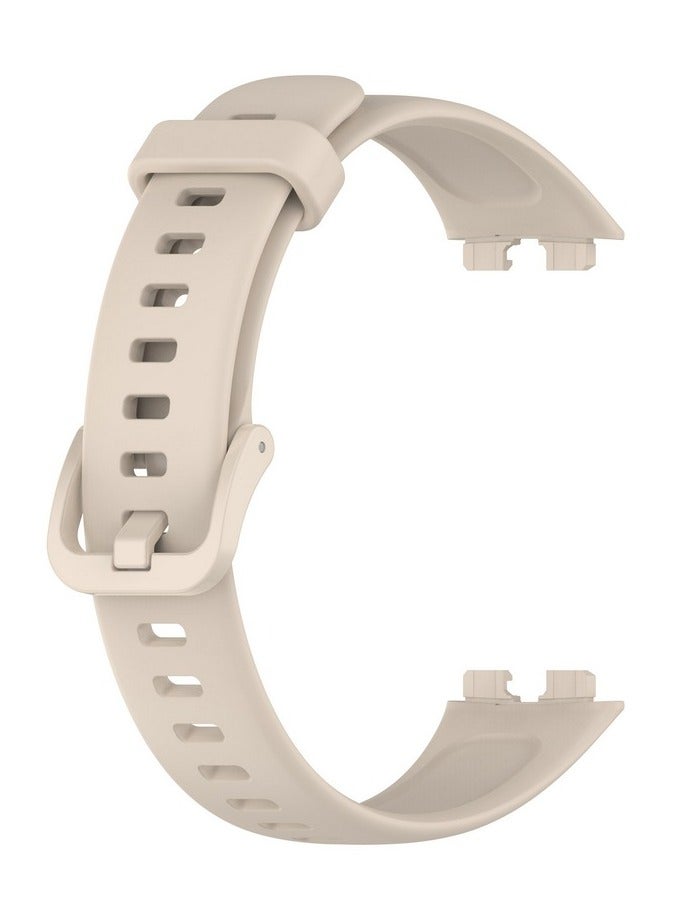 Huawei Band 8 / Huawei Band 9 Watch Band for Men Women Sport Watch Strap Lightweight Silicone Replacement Band (Ivory white) - Image 4