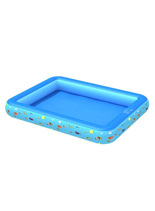 Customized Inflatable Sand Table Children's Fishing Pool Baby Pool Large Ball Pool Space Sand Pool Multi-use Inflatable Basin-Color:Blue - Image 1
