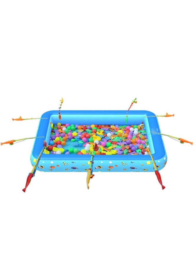 Customized Inflatable Sand Table Children's Fishing Pool Baby Pool Large Ball Pool Space Sand Pool Multi-use Inflatable Basin-Color:Blue - Image 2