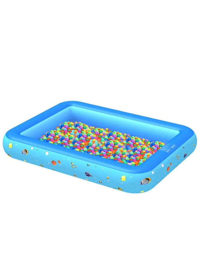 Customized Inflatable Sand Table Children's Fishing Pool Baby Pool Large Ball Pool Space Sand Pool Multi-use Inflatable Basin-Color:Blue - Image 4