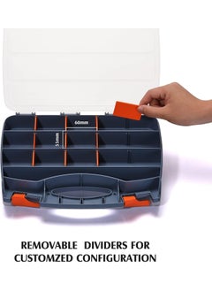 Divik Divik Plastic Screw Storage Box Work Tool Box Durable Storage with Compartments for Tools MultiUtility Tool Organizer Box Compact Tool Box 1Pcs Style 2  - Image 4