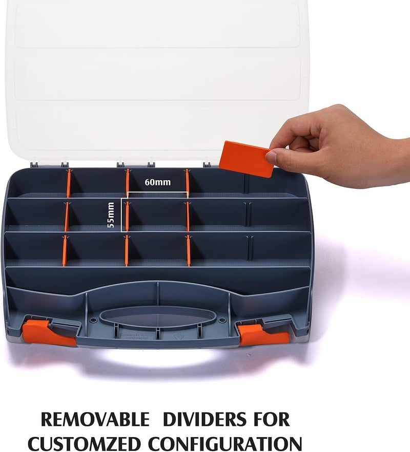 Divik Divik Plastic Screw Storage Box Work Tool Box Durable Storage with Compartments for Tools MultiUtility Tool Organizer Box Compact Tool Box 1Pcs Style 2  - Image 4