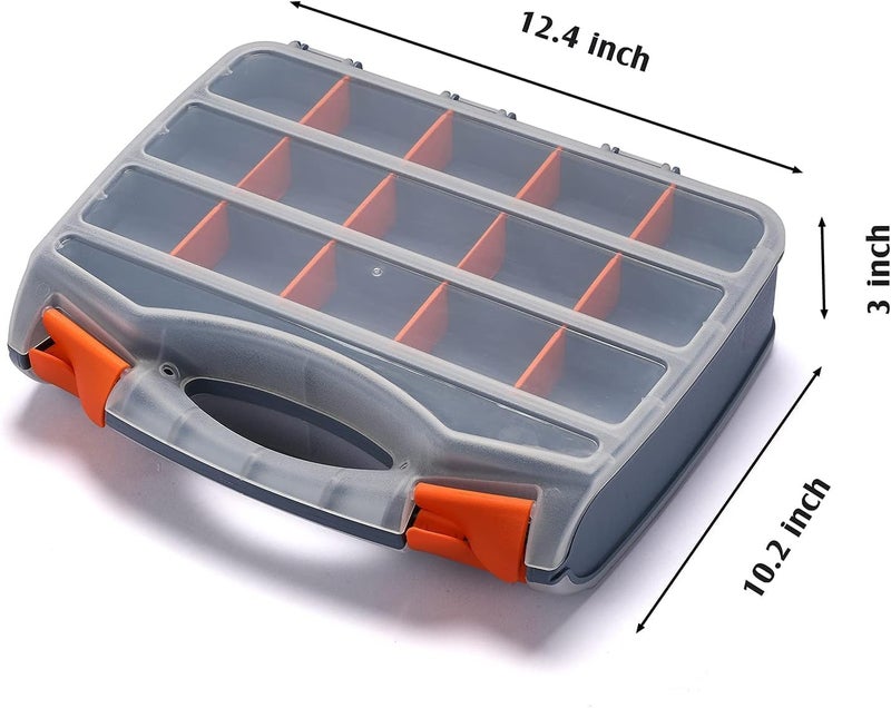 Divik Divik Plastic Screw Storage Box Work Tool Box Durable Storage with Compartments for Tools MultiUtility Tool Organizer Box Compact Tool Box 1Pcs Style 2  - Image 3