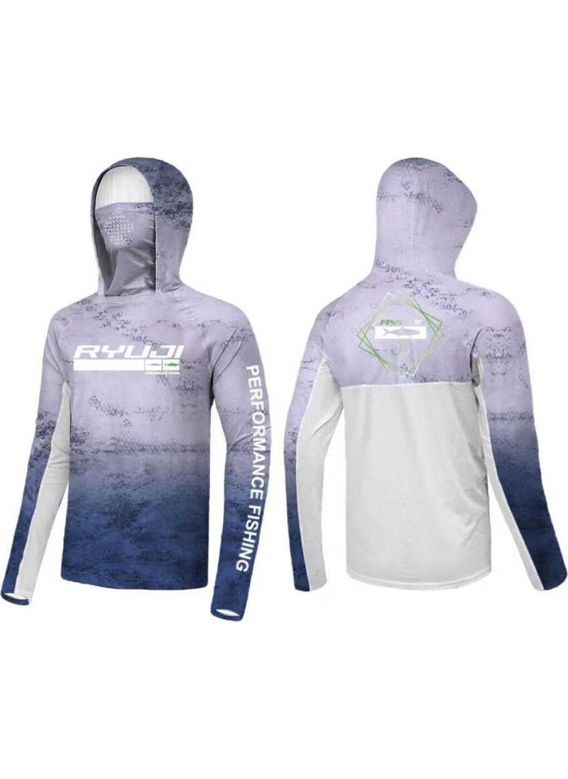 Ryuji - Ryujı Uv Performance Hoodie Shirt+Neck, Navy Blue Standart-Xl - Image 1
