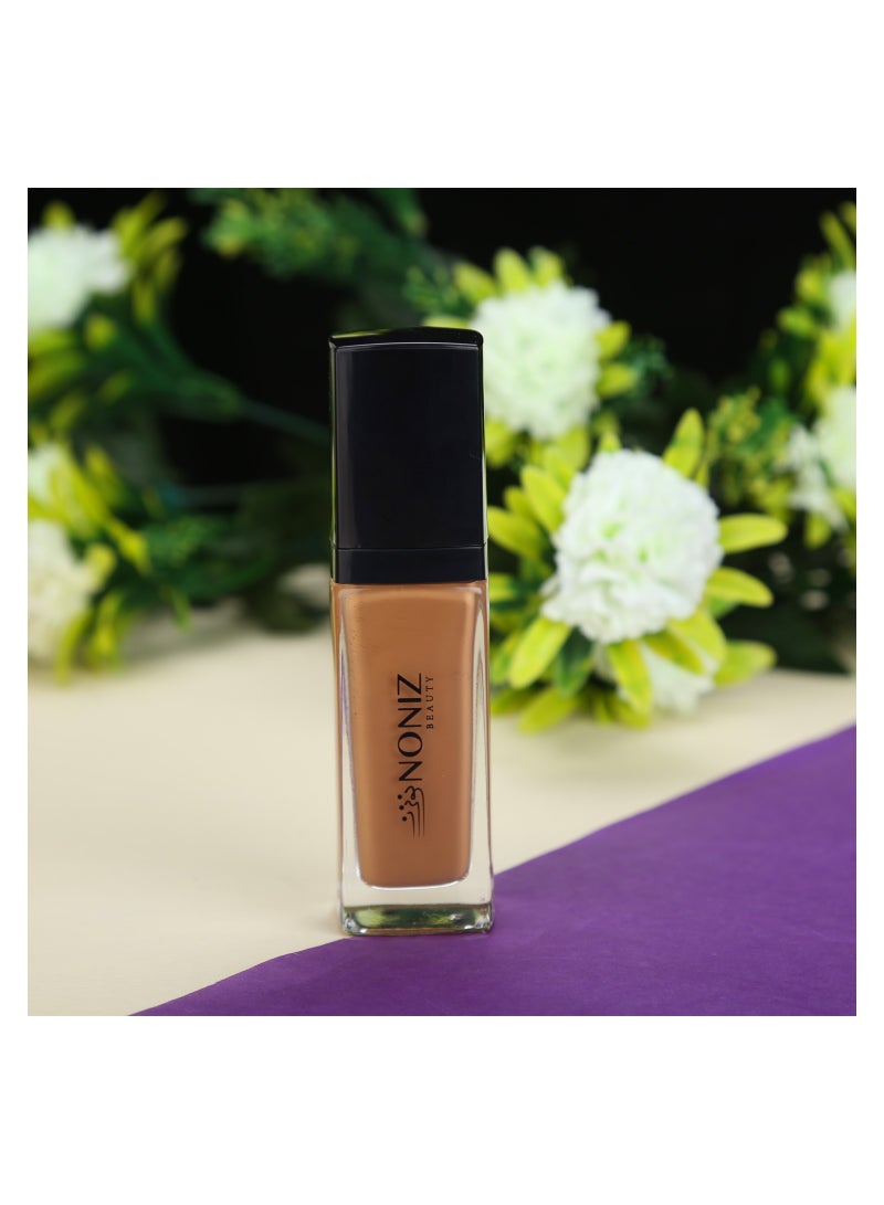 Noniz Beauty Flawless Face Makeup - Waterproof Liquid Foundation- Medium to Full Coverage-Matte Finishing Makeup Look - Oil Absorbing - Vegan Formula- Cruelty-Free Makeup 40 ml - Image 5