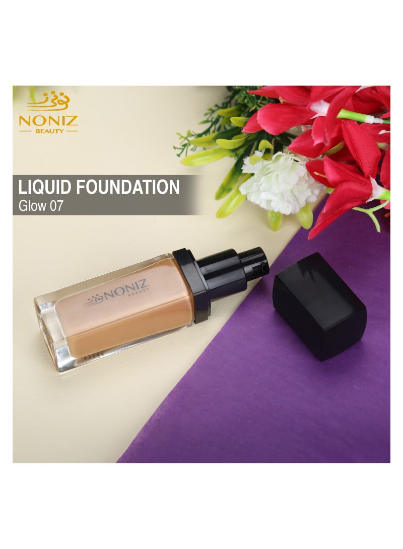Noniz Beauty Flawless Face Makeup - Waterproof Liquid Foundation- Medium to Full Coverage-Matte Finishing Makeup Look - Oil Absorbing - Vegan Formula- Cruelty-Free Makeup 40 ml - Image 4