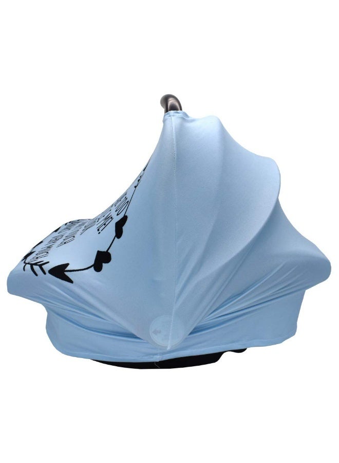 Metplus Car Seat Covers for Babies, Multi Use Infant Carseat Canopy, Stretchy Baby Carrier Cover, Soft Breathable Nursing Cover for Breastfeeding, Newborn Boy Girl Shower Gifts - Image 2