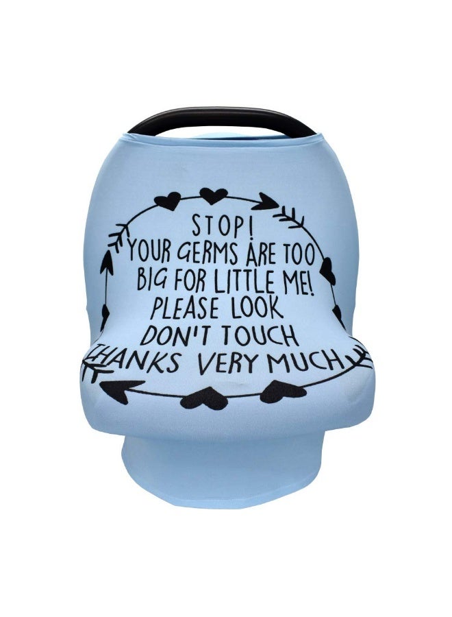 Metplus Car Seat Covers for Babies, Multi Use Infant Carseat Canopy, Stretchy Baby Carrier Cover, Soft Breathable Nursing Cover for Breastfeeding, Newborn Boy Girl Shower Gifts - Image 1