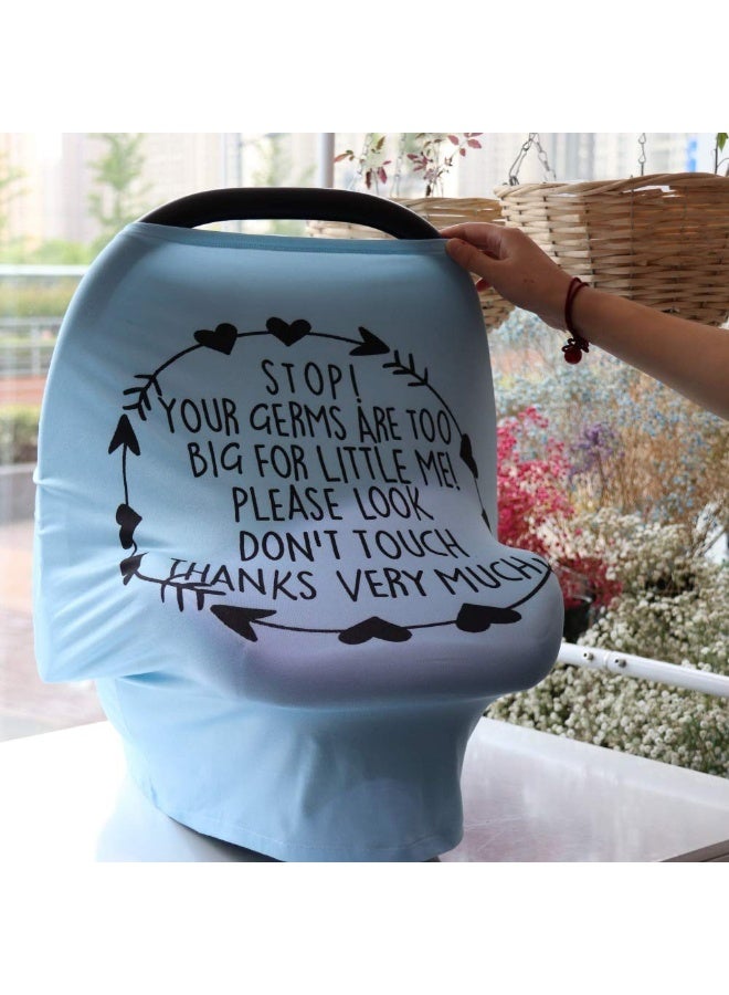 Metplus Car Seat Covers for Babies, Multi Use Infant Carseat Canopy, Stretchy Baby Carrier Cover, Soft Breathable Nursing Cover for Breastfeeding, Newborn Boy Girl Shower Gifts - Image 4