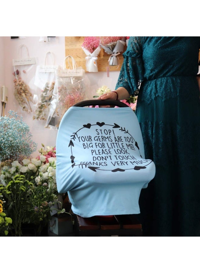 Metplus Car Seat Covers for Babies, Multi Use Infant Carseat Canopy, Stretchy Baby Carrier Cover, Soft Breathable Nursing Cover for Breastfeeding, Newborn Boy Girl Shower Gifts - Image 3