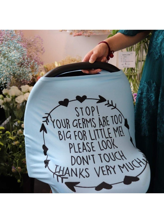 Metplus Car Seat Covers for Babies, Multi Use Infant Carseat Canopy, Stretchy Baby Carrier Cover, Soft Breathable Nursing Cover for Breastfeeding, Newborn Boy Girl Shower Gifts - Image 5