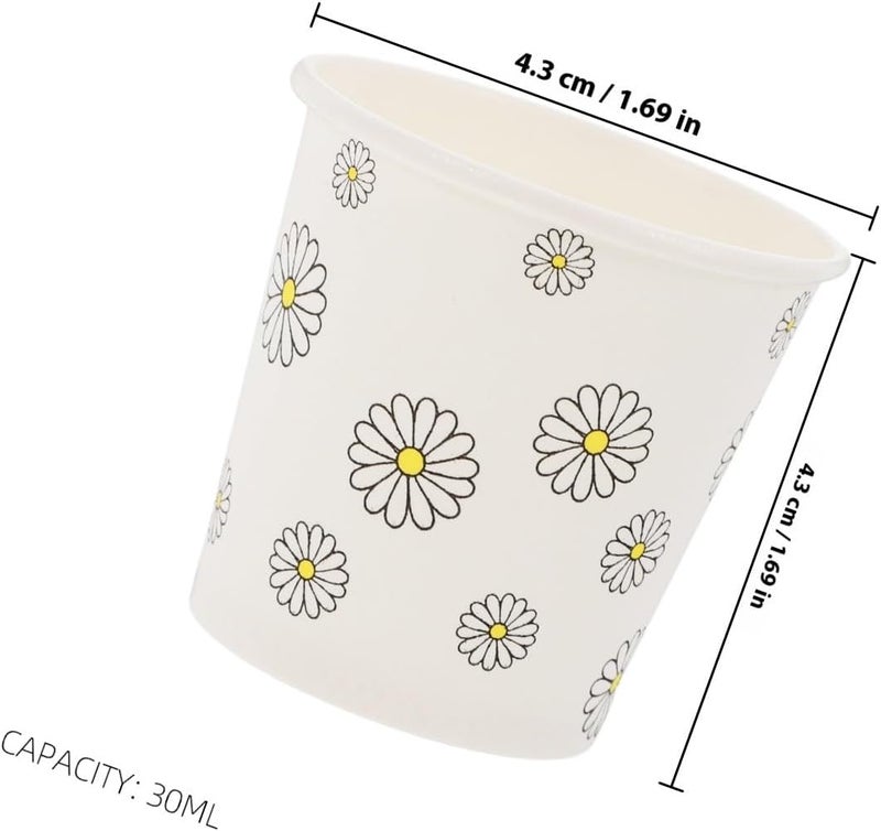 100pcs Disposable 30ml White Tasting Paper Cups Small Portion Souffle Cups Biodegradable Mini Sampling for Home Events and Food Service - Image 2