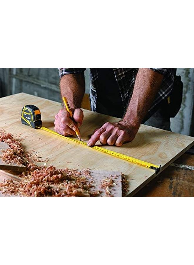 Stanley Tylon Short Tape Measure 8M 26' X 25Mm Yellow Black Stht36195 - Image 3