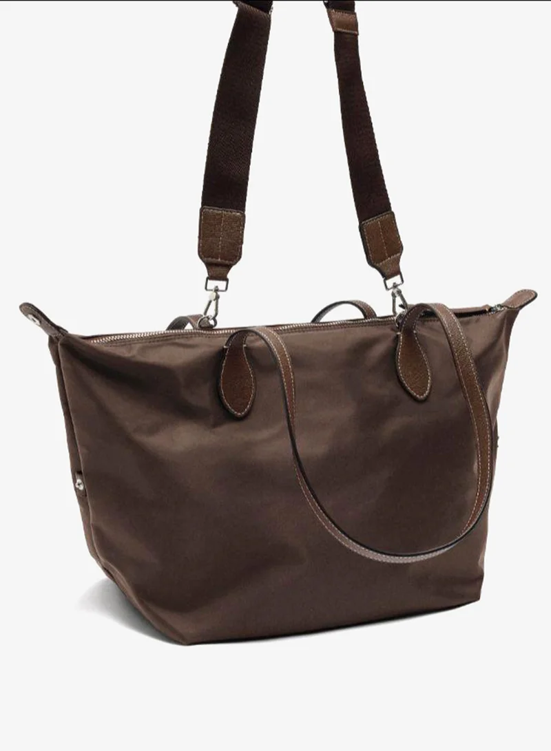 PARFOIS Brown Nylon shopper bag L for Women | Best Price UAE