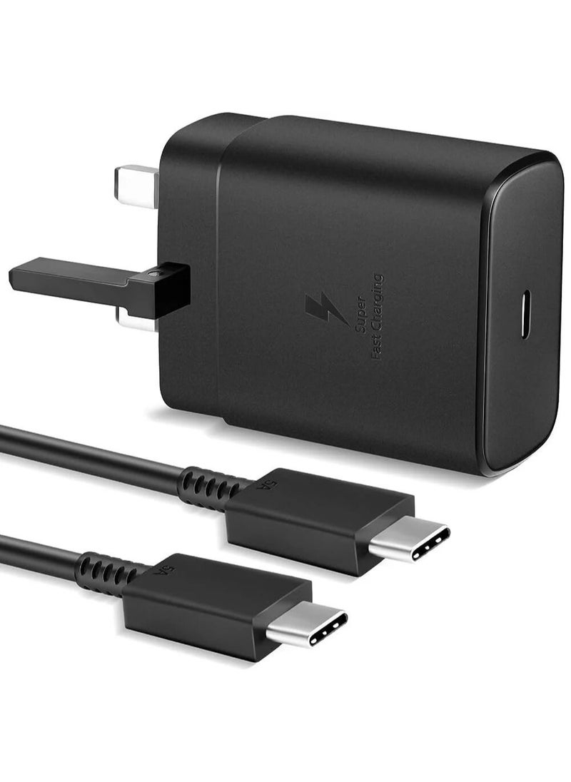 PROMASS 45W Fast Charger for Samsung Galaxy S23, S23+, S22, S22Ultra, S22+, S21, S20, A32, A33, A53, A73, USB C Super Fast Charger Plug with 1 m Type C Charging Cable  - Image 1
