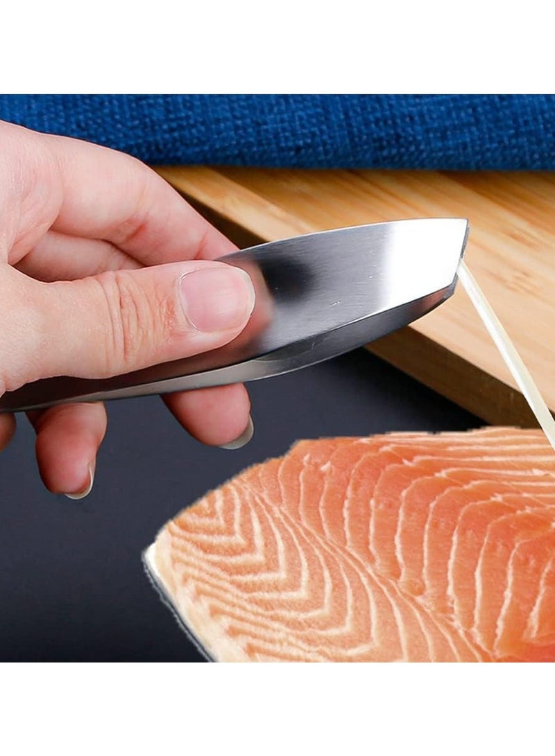 KASTWAVE 2 Pack Fish Bone Tweezers, Stainless Steel Fishbone Clip Tools Flat and Slant Tweezers Pliers Remover Tool Kitchen Tweezers Seafood Tool - Image 2