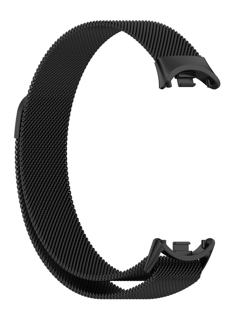 HablTech Milanese Loop Strap for Xiaomi Mi Band 10/9/8 Bracelet Stainless Steel Strap for Xiaomi Band 10/9/8 Accessories for miband 10/9/8 Metal Strap Watchbands(Black) - Image 1