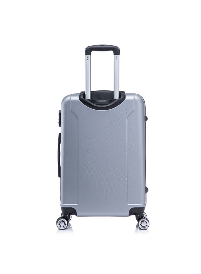 TUCCI 3-Piece Lustria Hardside Luggage Trolley Set Silver 76 x 29.5 x 48 cm T0809-S - Image 3
