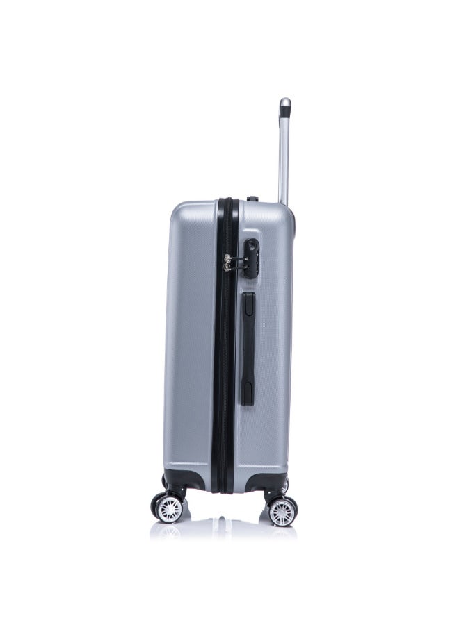 TUCCI 3-Piece Lustria Hardside Luggage Trolley Set Silver 76 x 29.5 x 48 cm T0809-S - Image 4