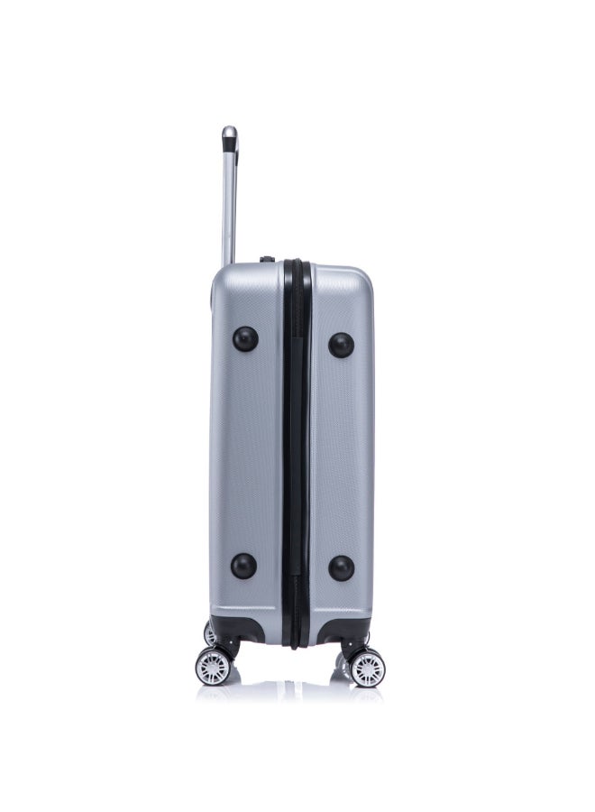 TUCCI 3-Piece Lustria Hardside Luggage Trolley Set Silver 76 x 29.5 x 48 cm T0809-S - Image 5
