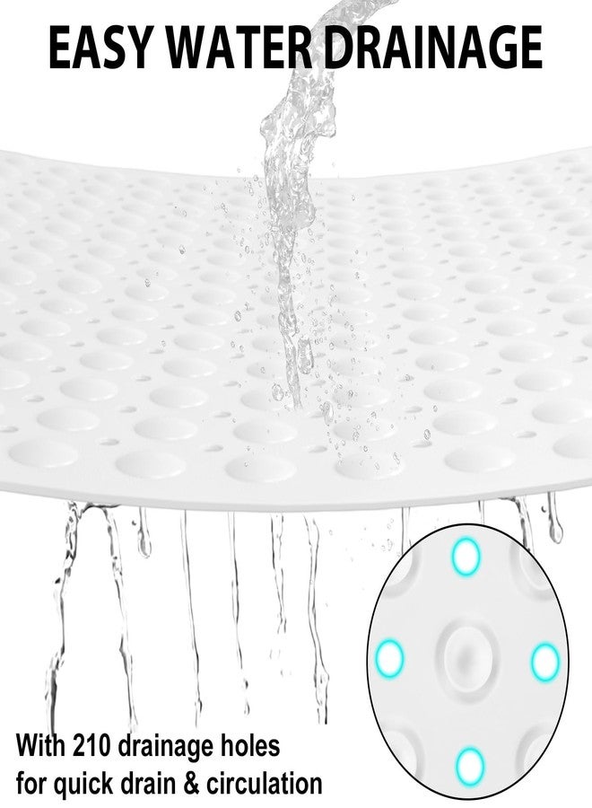 Mofonky Square Shower Mat Non Slip: 27 X 27 Inch Large Shower Floor Mat with Drain Hole in Middle - Soft TPE Anti Slip Shower Mats for Inside Shower - Image 5