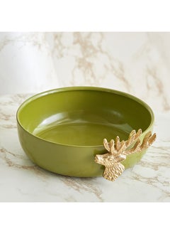 Home Box Metal Decorative Bowl with Aluminium Reindeer Head 20 x 7.5 x 18 cm  - Image 2