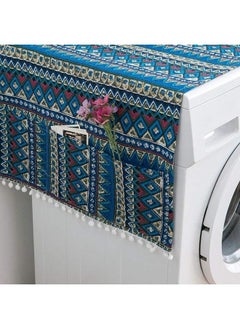 يونج شنج غطاء غبار الغسالة/الثلاجة متعدد الألوان 55*130 سنتيمتر - أغطية مقاومة للغبار للغسالة والمجفف للجزء العلوي من الثلاجة، أغطية مضادة للانزلاق للغسالة والمجفف للمنزل والمطبخ  - Image 4