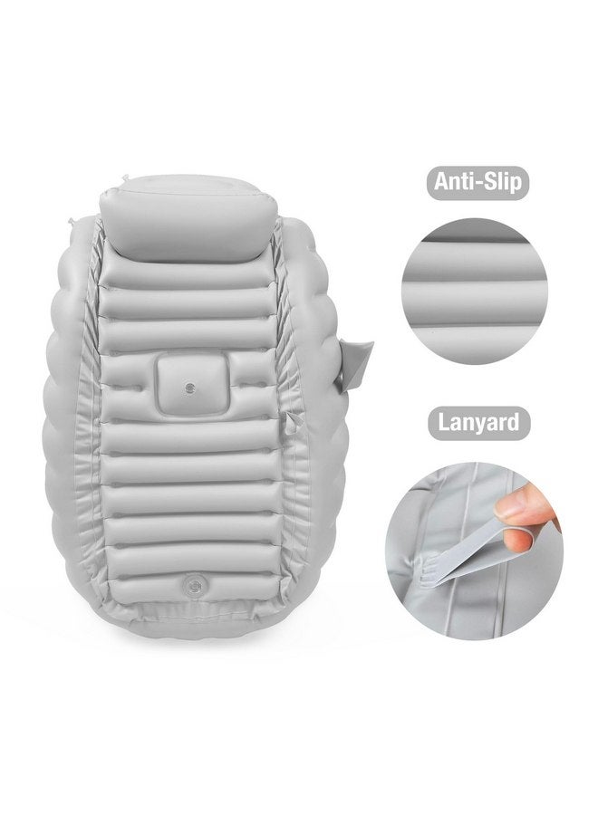 PandaEar حوض استحمام قابل للنفخ للأطفال من باندا إير، حوض استحمام للأطفال للاستحمام، حوض استحمام محمول قابل للطي للأطفال، حوض استحمام للأطفال من 6-12 شهر، حوض استحمام للسفر للأطفال، حوض قابل للنفخ للأطفال مع مضخة هواء - Image 3