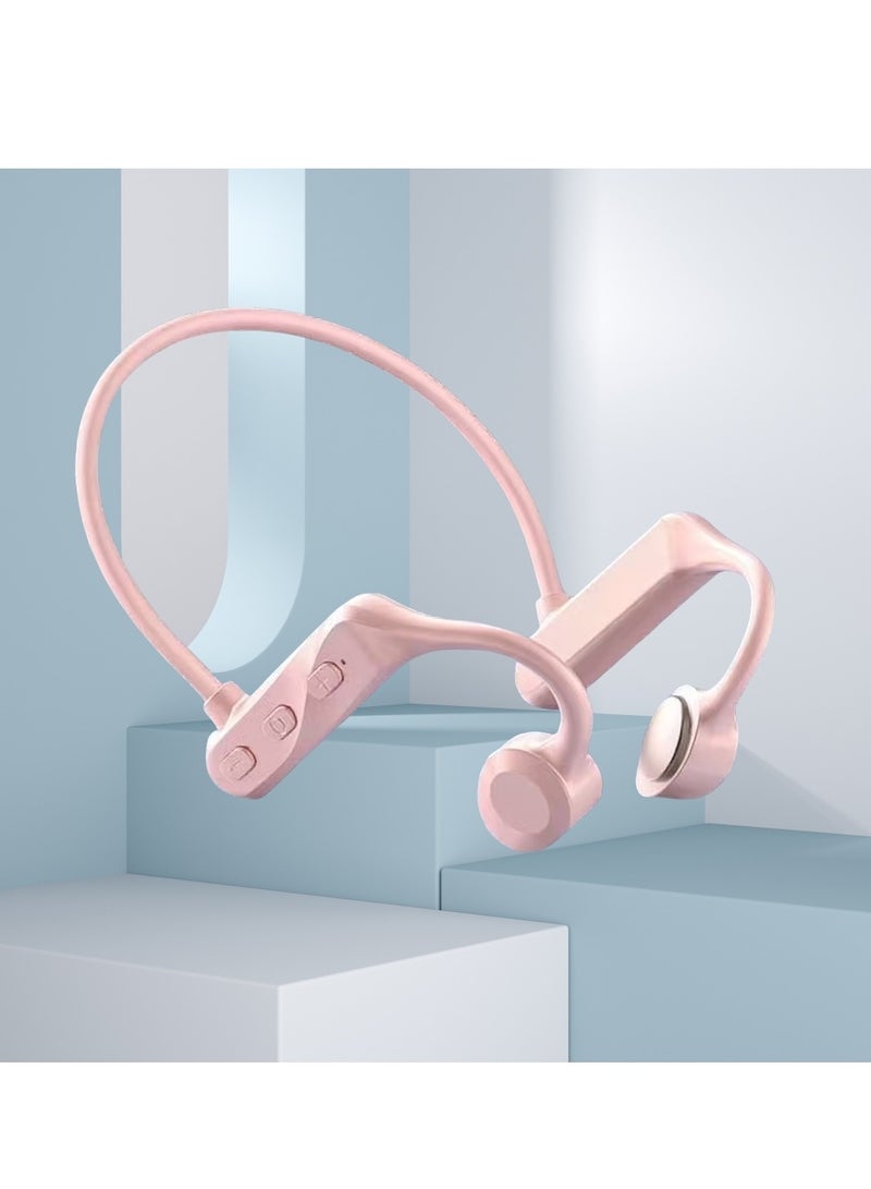 New Bone Conduction Wireless Earphone Air Conduction Bluetooth Sports Headset Sports Not In-Ear Safety Headphones (Pink)  - Image 4