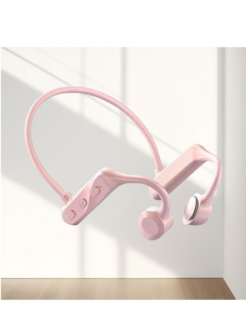 New Bone Conduction Wireless Earphone Air Conduction Bluetooth Sports Headset Sports Not In-Ear Safety Headphones (Pink)  - Image 2